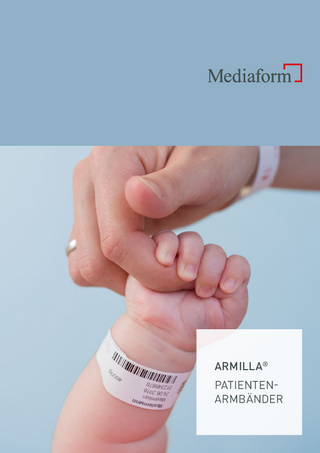 Broschüre Armilla Patientenarmbänder für Erwachsene und Kinder
