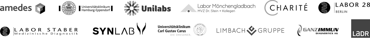 Logos der Referenzkunden Labordatenerfassung von Mediaform