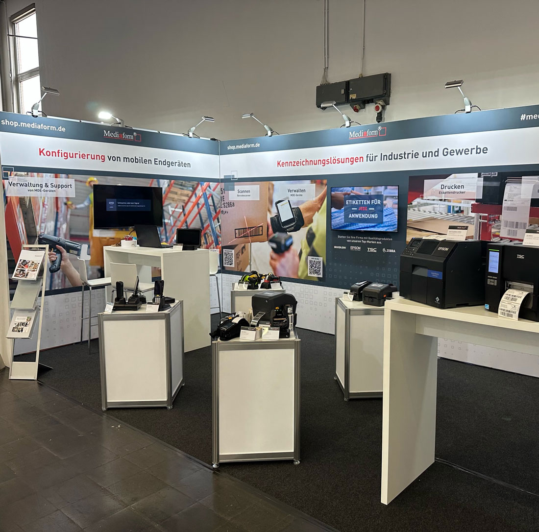 Mediaform exhibition stand at Logistics & Automation 2023