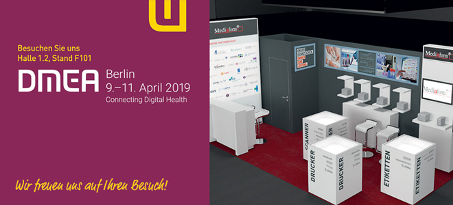 Messestand Mediaform auf der DMEA Berlin 2019